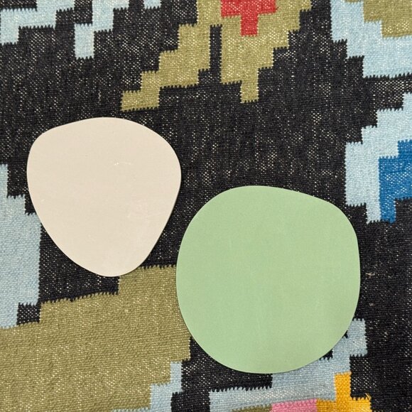 Corkboard Pebble Shape Wall Display, Set of 2, Green & Grey - Picture 4 of 12